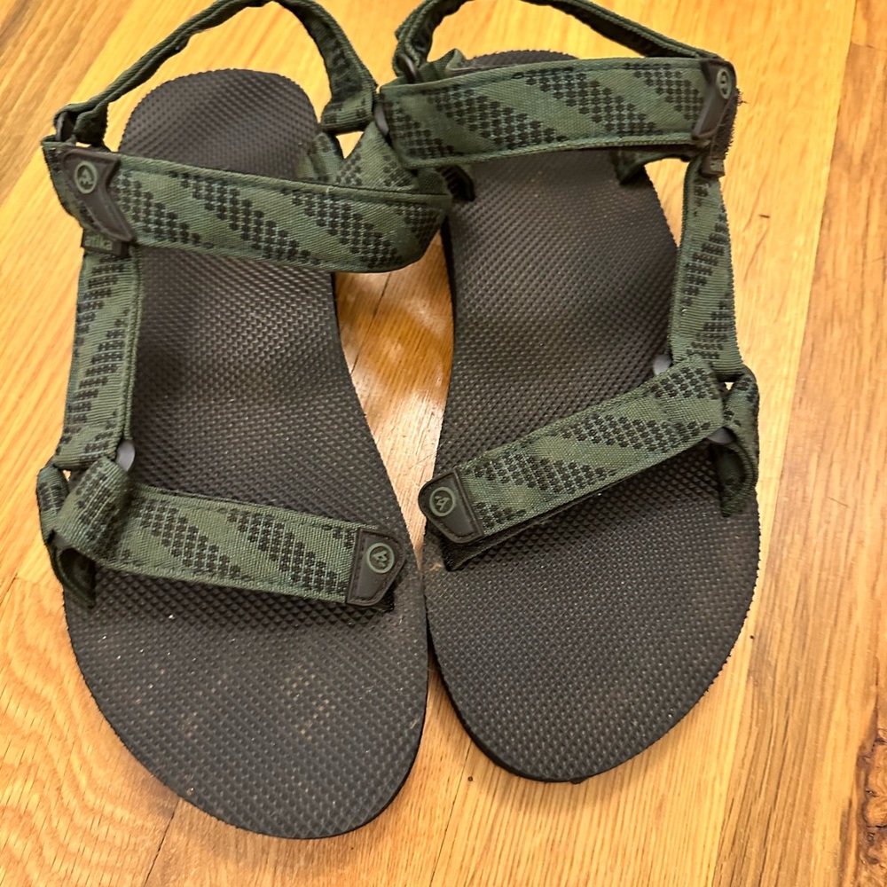 Atika Green and Black Sandals US Size 10
